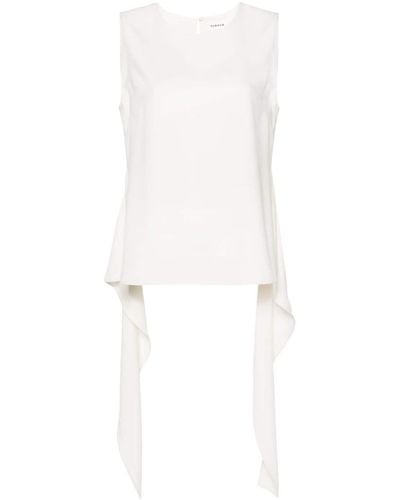 P.A.R.O.S.H. Tied Cady Blouse - White