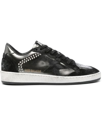 Golden Goose Ball Star Leather Sneakers - Black