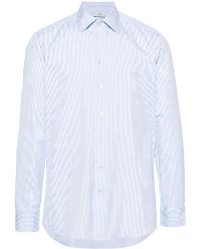 Etro Striped Cotton Shirt - Wit