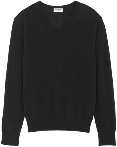 Saint Laurent Cashmere-silk Blend Sweater - Black