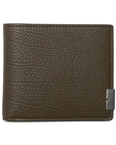 Burberry B-plaque Leather Bi-fold Wallet - Brown