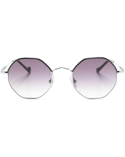 Eyepetizer Namib Geometric-frame Sunglasses - Black