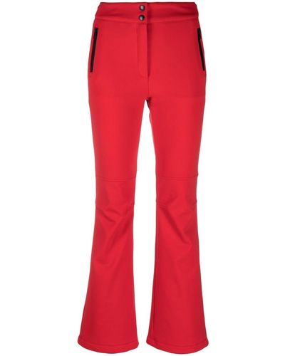 Yves Salomon High-rise Button-waist Pants - Red