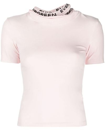 Y. Project Cut-out Organic-cotton T-shirt - Pink