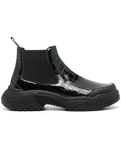 GmbH Crocodile-effect Chelsea Boots - Black