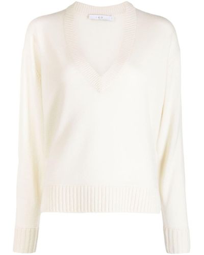 IRO Izie V-neck Cashmere Jumper - White