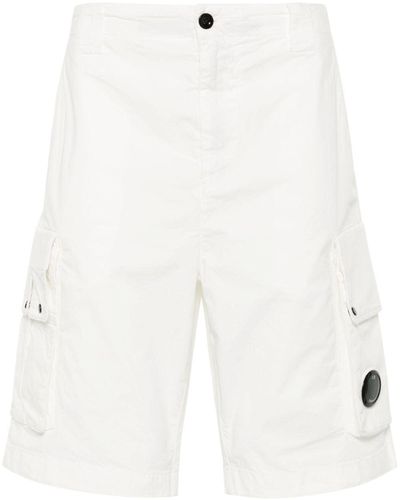 C.P. Company Lens-appliqué Bermuda Shorts - White
