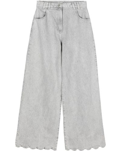 Stella Nova Mid-rise Wide-leg Jeans - Grey