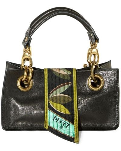 Emilio Pucci Crush Quilted Leather Mini Bag - Green