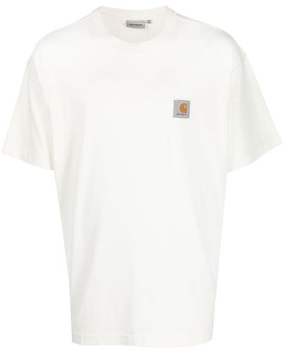 Carhartt Nelson T-Shirt mit Logo-Patch - Weiß