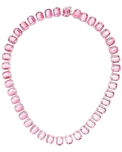 Swarovski Crystal-embellished Choker Necklace - Pink
