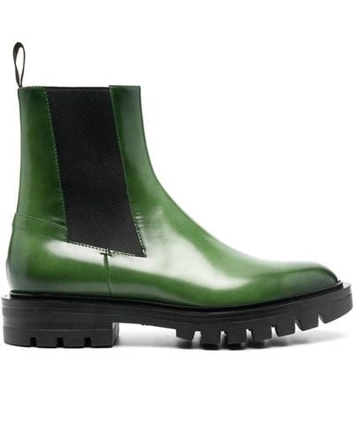 Santoni Elasticated Side-panel Boots - Green