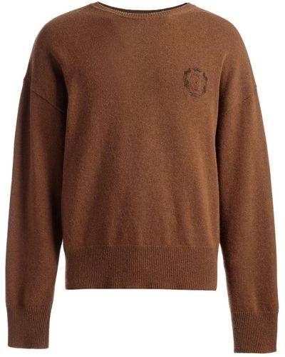 Bally Logo-embroidered Cashmere Sweater - Brown
