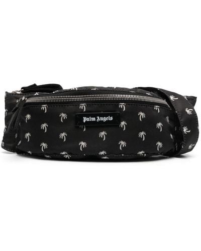 Palm Angels Mini Palms Logo-print Belt Bag - Black