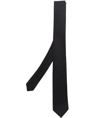 Saint Laurent Corbata texturizada - Negro