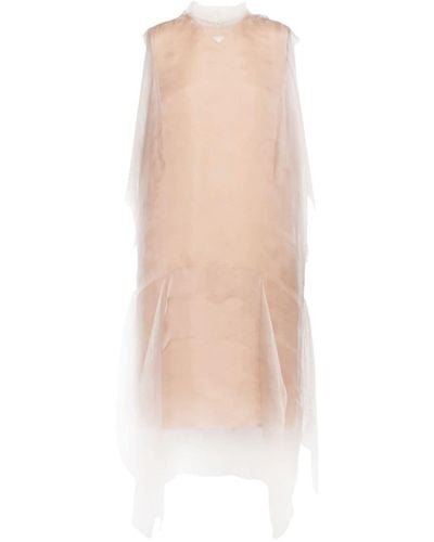 Prada テクニカルボイル ドレス - ホワイト
