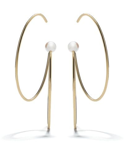 Tasaki 18kt Yellow Gold Atelier Nacreous Akoya Pearl Earrings - Metallic