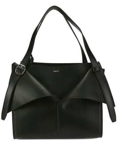 Coperni Medium Belt Leather Cabas Bag - Black
