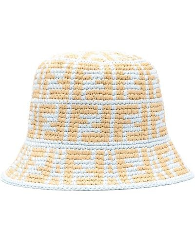 Fendi Ff-motif Bucket Hat - ホワイト