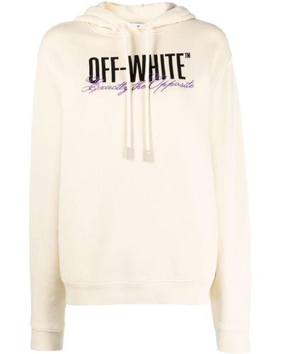 Off-White c/o Virgil Abloh Hoodie mit Logo - Weiß