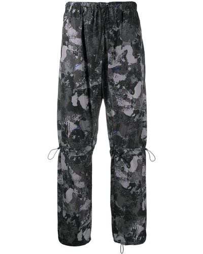 Marcelo Burlon High-rise Camouflage-print Track Pants - Grey