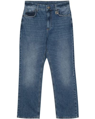 Liu Jo Jeans crop con effetto vissuto - Blu