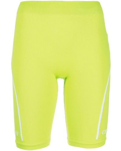 Off-White c/o Virgil Abloh Off Stamp Cycling Shorts - Green