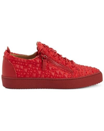 Giuseppe Zanotti 3d Detailing Low-top Sneakers - Red
