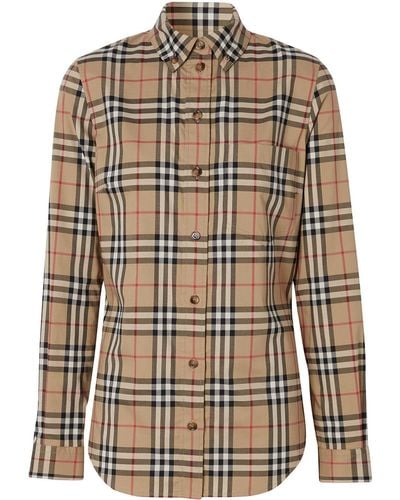 Burberry Camisa Avefría Vintage Check - Marrón