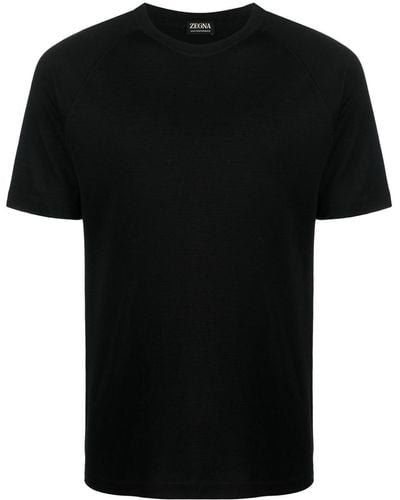 Zegna T-Shirt aus Wolle - Schwarz