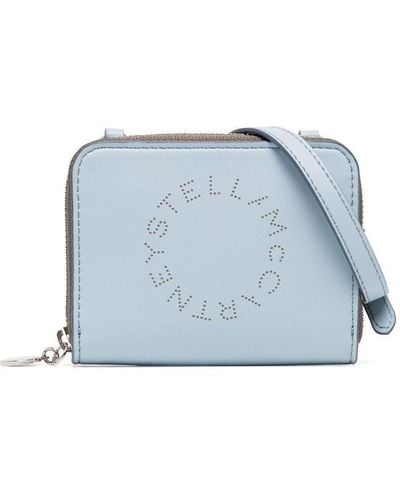 Stella McCartney Portacarte con logo Stella - Blu