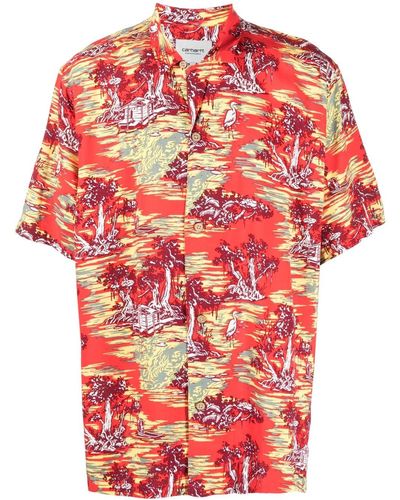 Carhartt Overhemd Met Print - Rood
