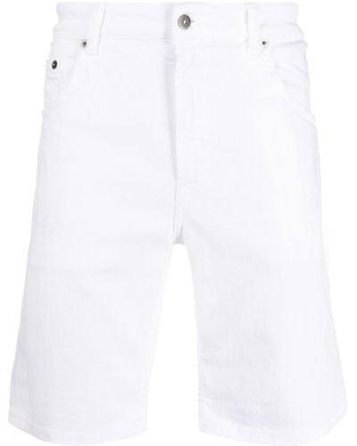 Dondup Pantalones vaqueros cortos con bajo vuelto - Blanco