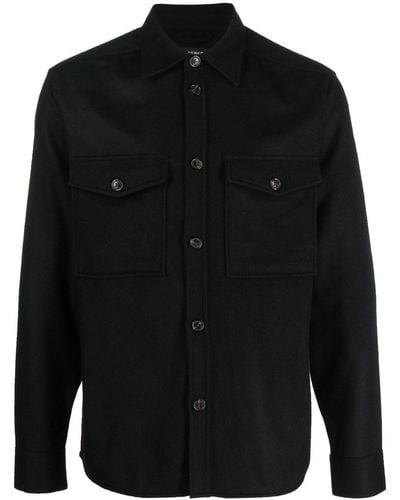 J.Lindeberg Silas Button-up Overshirt - Black