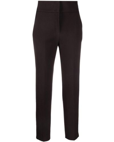 Peserico High-rise Slim-fit Trousers - Brown