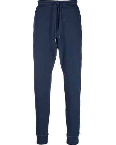 Tom Ford Drawstring Cotton Track Trousers - Blue