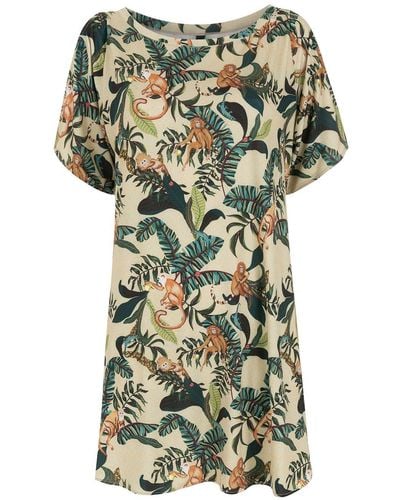 Lygia & Nanny T-shirtjurk Met Print - Naturel