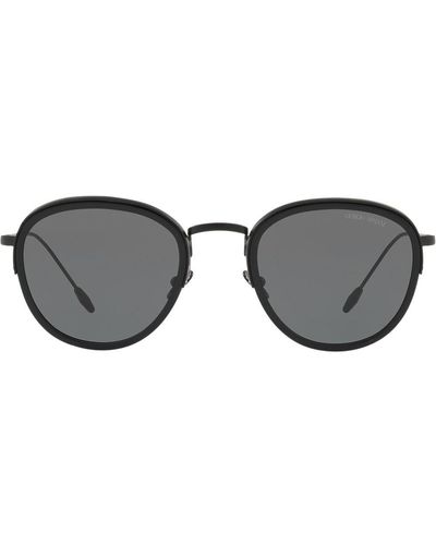 Giorgio Armani Round Frame Sunglasses - Gray