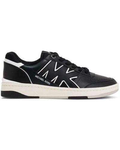 Michael Kors Rebel lace-up leather sneakers - Schwarz