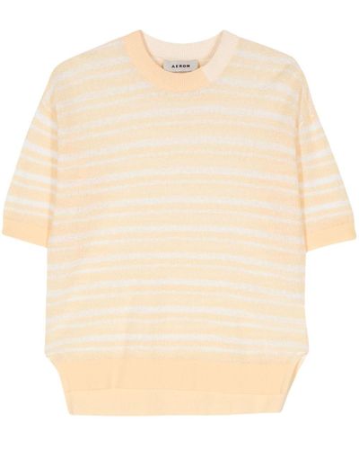 Aeron Nimble Striped Knitted T-shirt - Natural