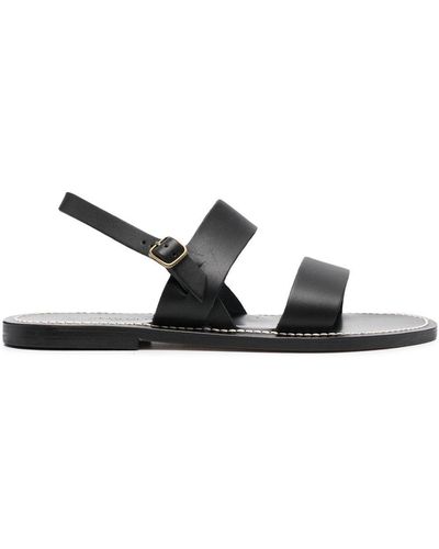 K. Jacques Contrast-stitching Calf-leather Sandals - White