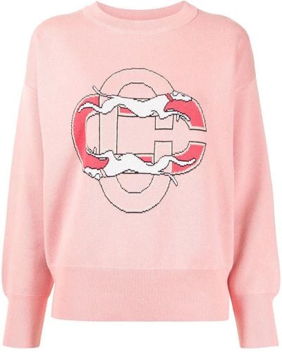 Casablancabrand Intarsia-knit Cotton Jumper - Pink