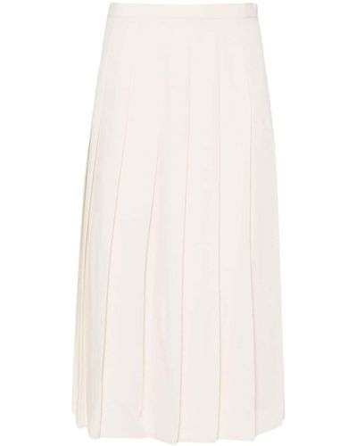 Polo Ralph Lauren Pleated Midi Skirt - White