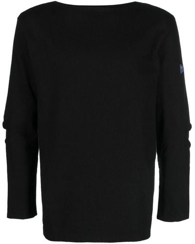 Kapital Camiseta con codos rasgados - Negro