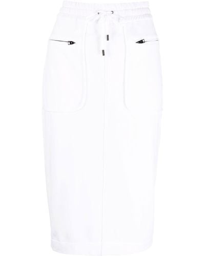 Tom Ford Falda de tubo con cordones - Blanco