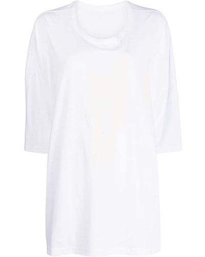 Y's Yohji Yamamoto Block-print Cotton T-shirt - White