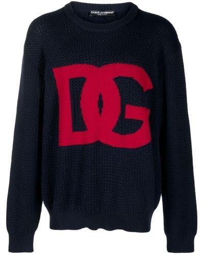 Dolce & Gabbana インターシャ セーター - ブルー