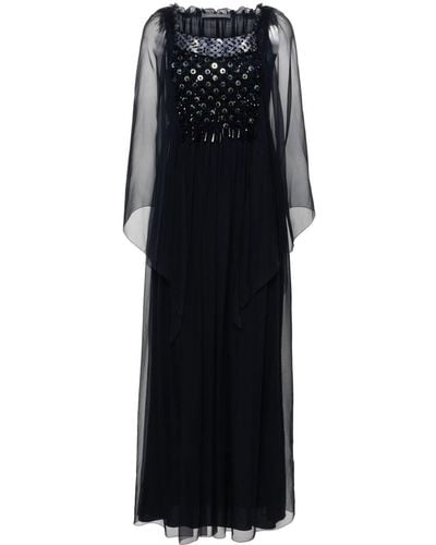 Alberta Ferretti Sequin-embellished Maxi Dress - Black