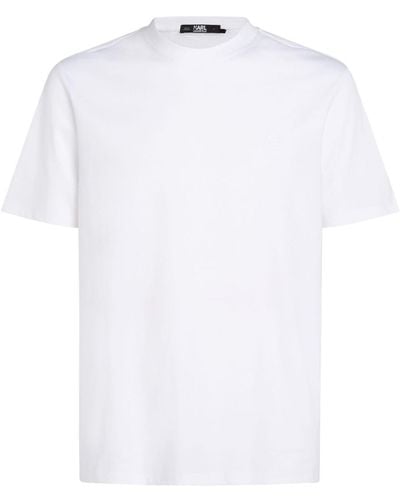 Karl Lagerfeld Kameo T-Shirt mit Logo-Patch - Weiß
