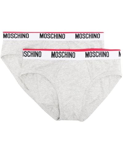 Moschino Slip mit Logo-Band - Weiß